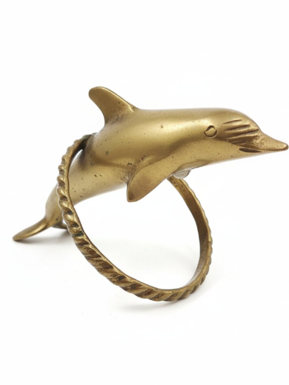 Vintage brass dolphin figurine